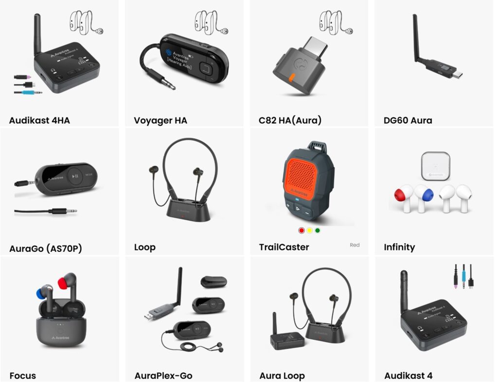Avantree AURACAST products
